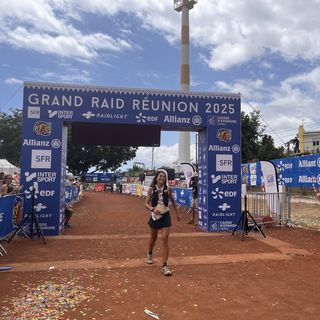 Grand Raid 2025 : Arrivée de Amélie Huchet, 1ère féminine réunionnaise de la Diagonale des Fous · ©Précilla Ethève