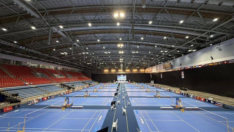 Badminton players at the Masters World Championships